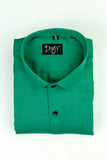 Rama green color with dobby structure cotton shirts