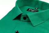 Rama green color with dobby structure cotton shirts