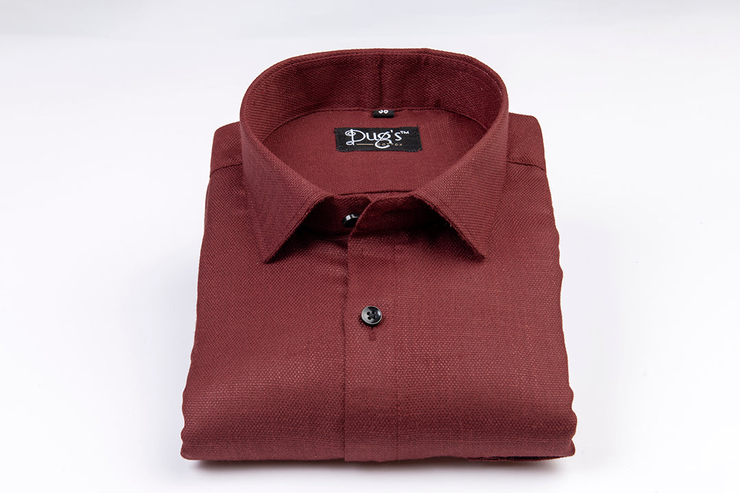 Marrun color with dobby structure cotton shirts