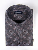 Star Coffee Color Digital Print Cotton Shirts for men