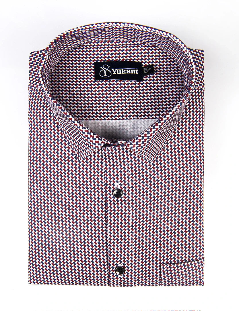 Dublin Red Blue mix color Printed Shirts for Men