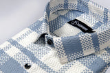 Checks White with Sky Shirts for Men