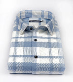 Checks White with Sky Shirts for Men