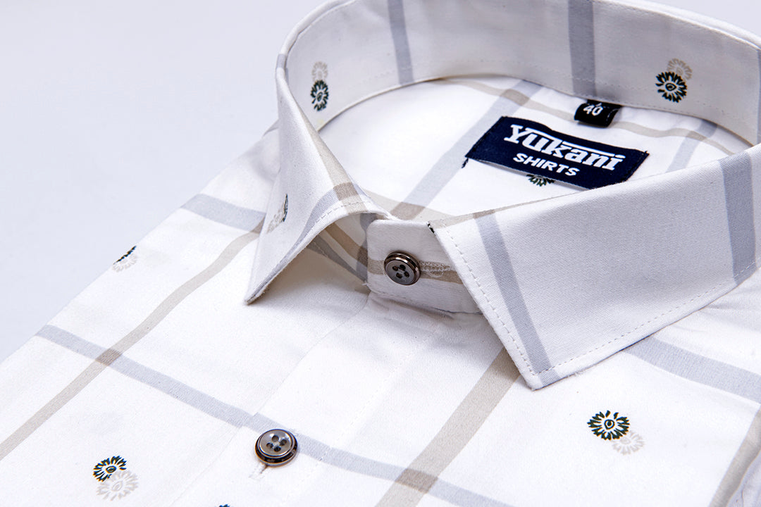 White checks heavy cotton shirts