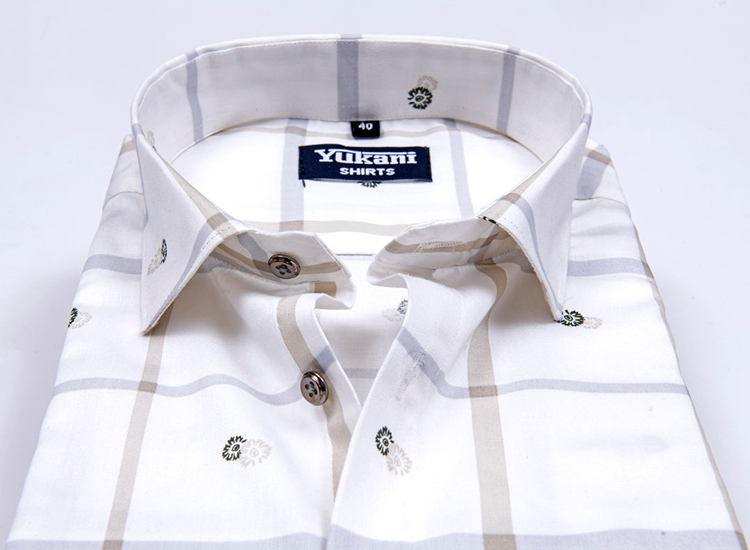 White checks heavy cotton shirts