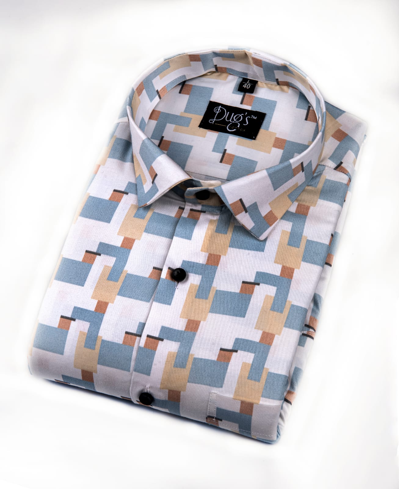 Farrari Sky Digital Print Cotton Shirt