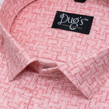 Pink Colour Digital Print Cotton Shirt