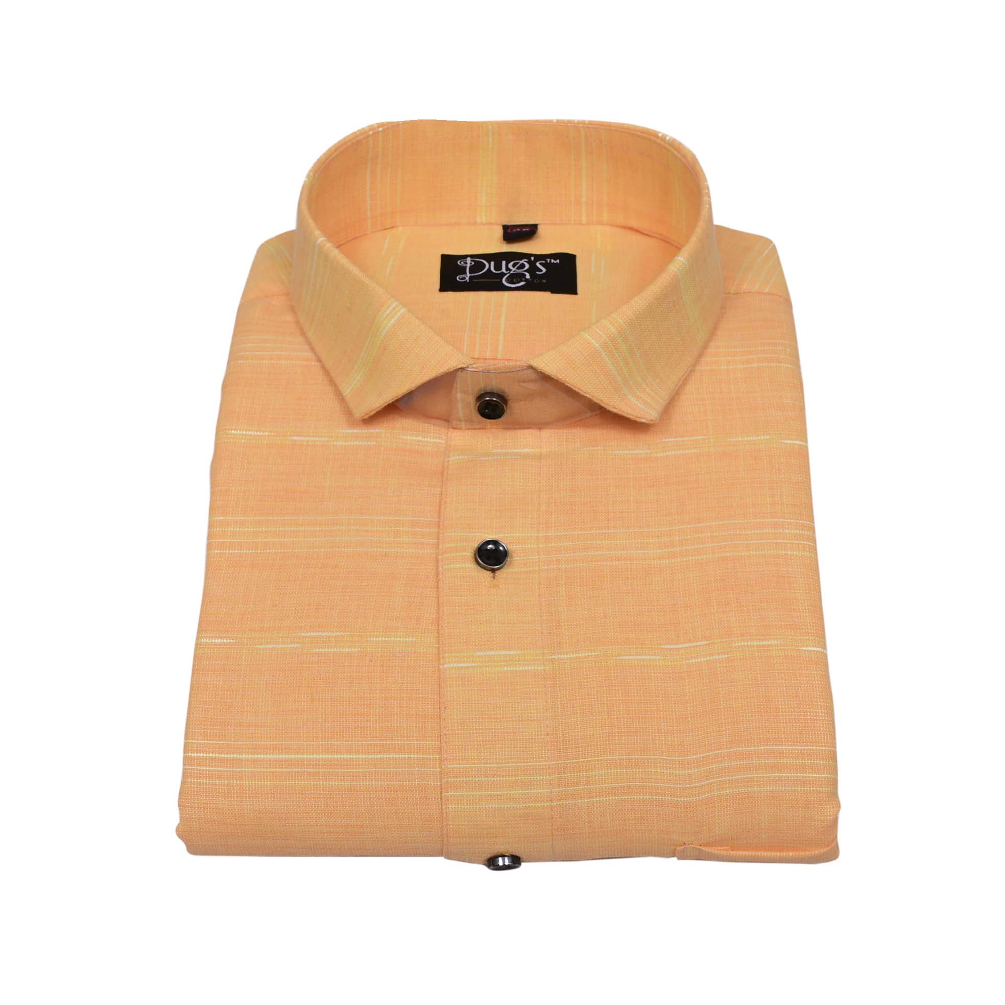 Light Orange Dual Cotton Shirt White Lining