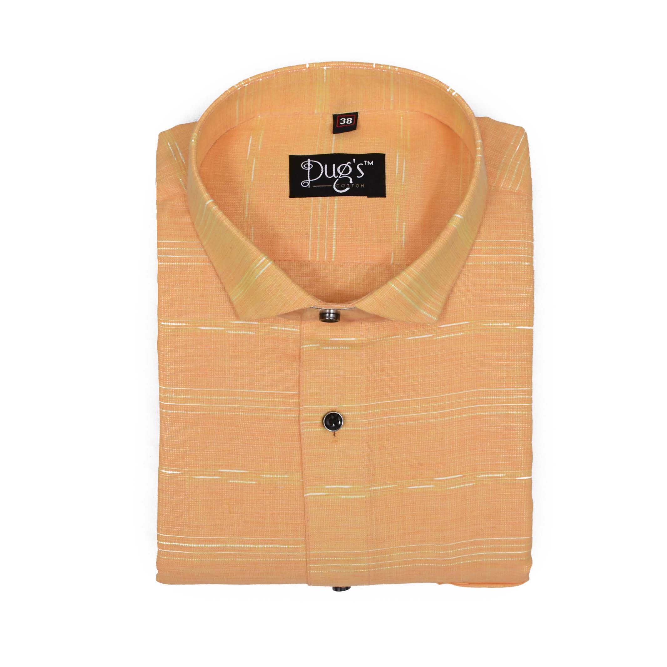 Light Orange Dual Cotton Shirt White Lining