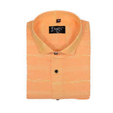 Light Orange Dual Cotton Shirt White Lining