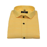 Yellow Orange Structured Cotton Shirt