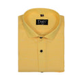 Yellow Orange Structured Cotton Shirt