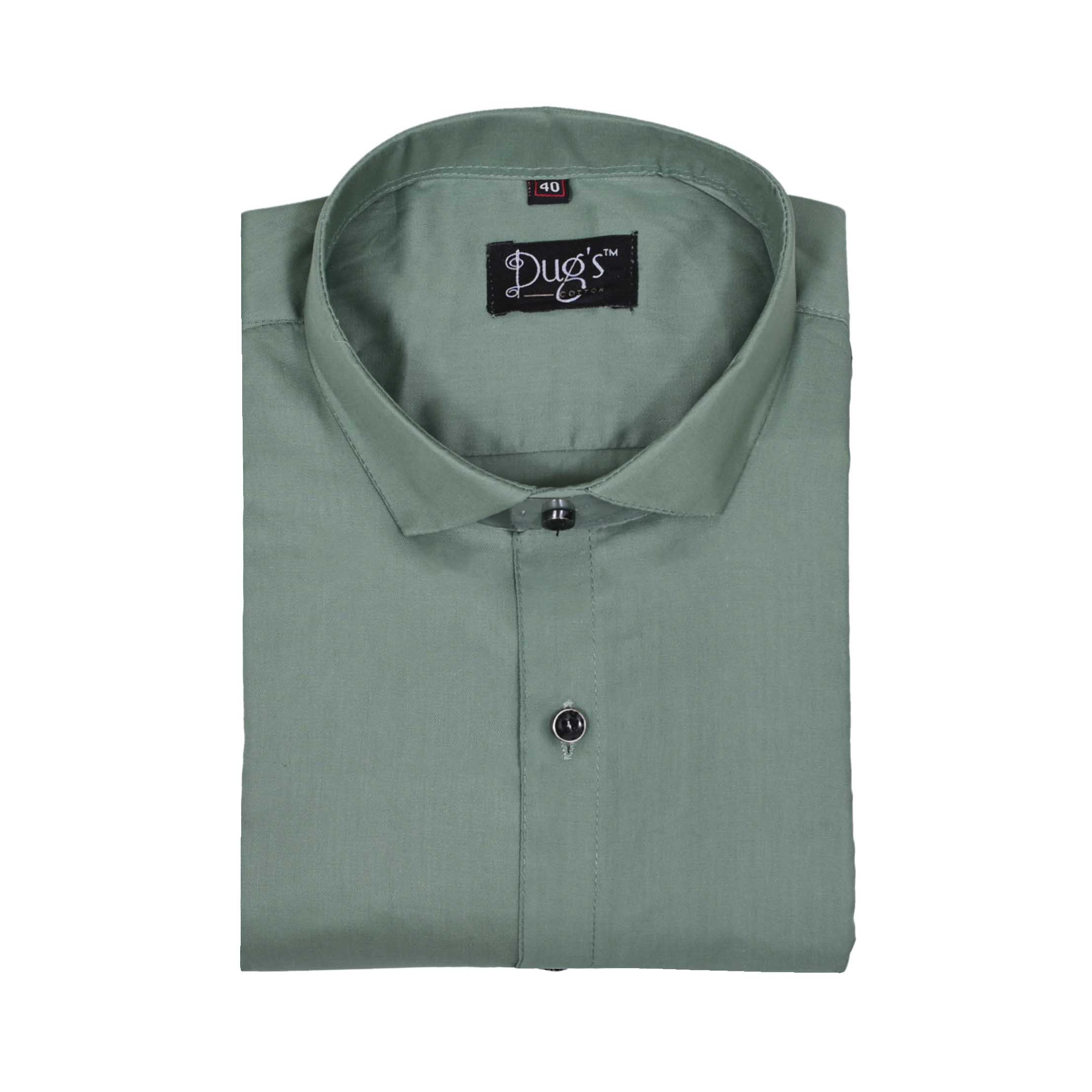 Light green Plain Cotton Shirt