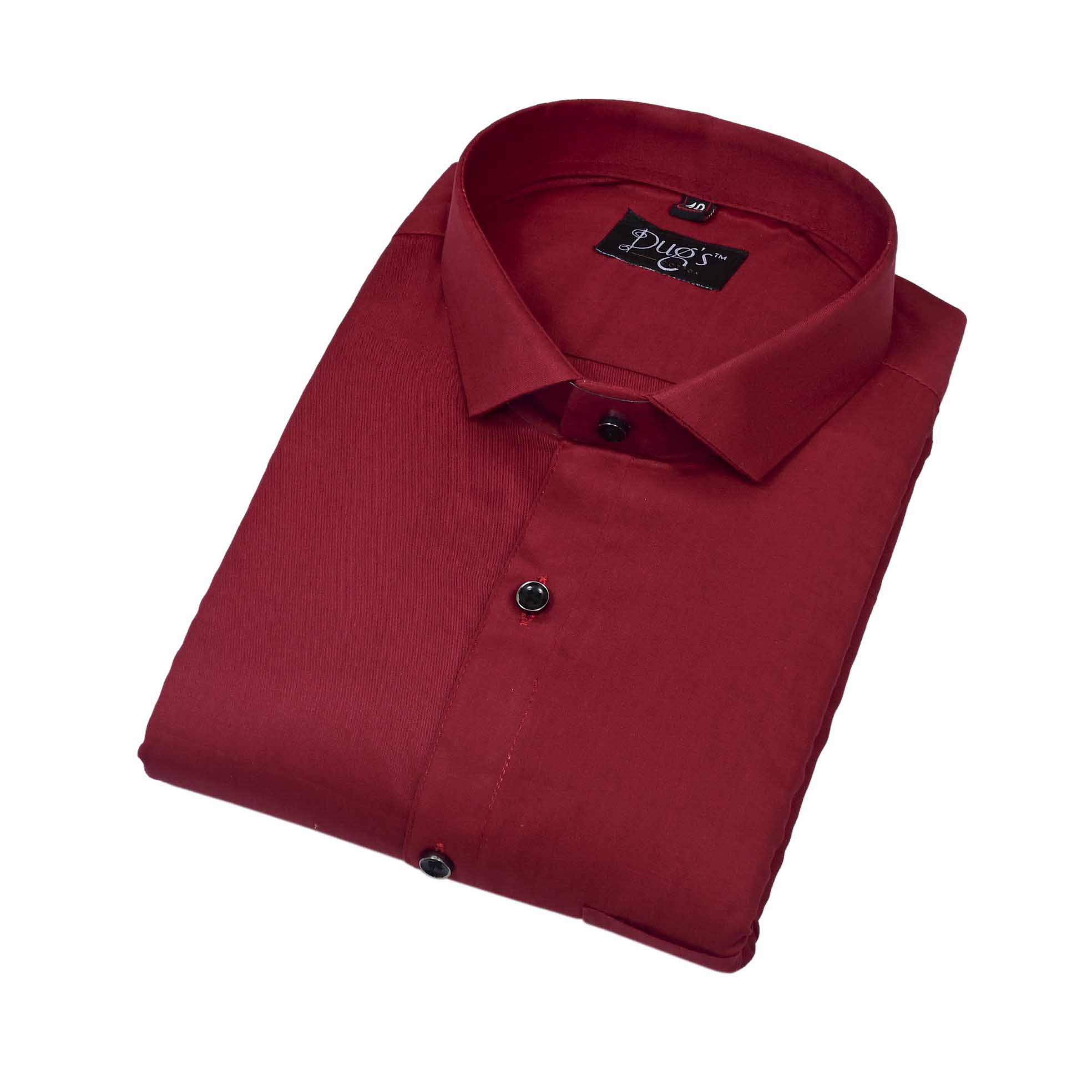 Red  Plain Cotton Shirt