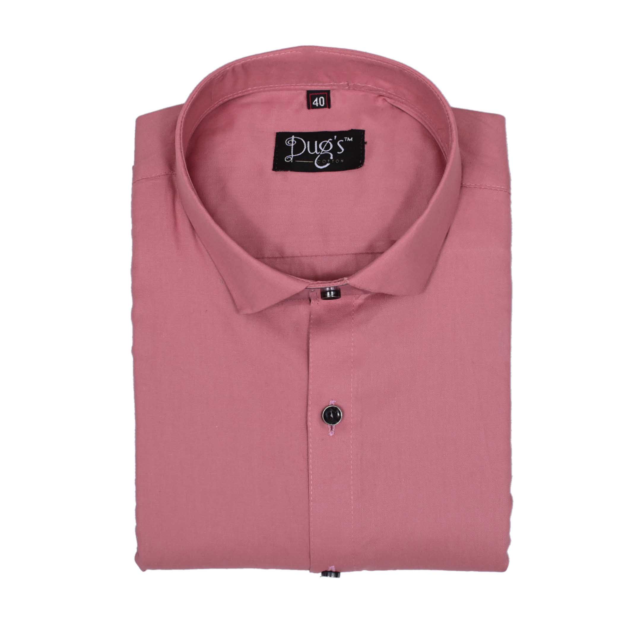 Pink Plain Cotton Shirt