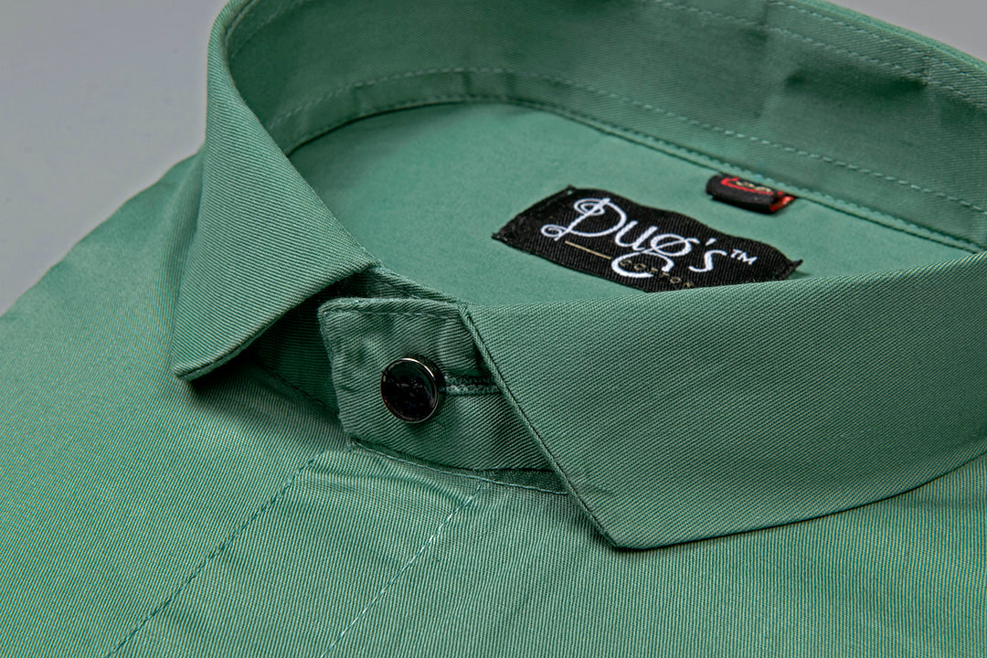 Light green Plain Cotton Shirt