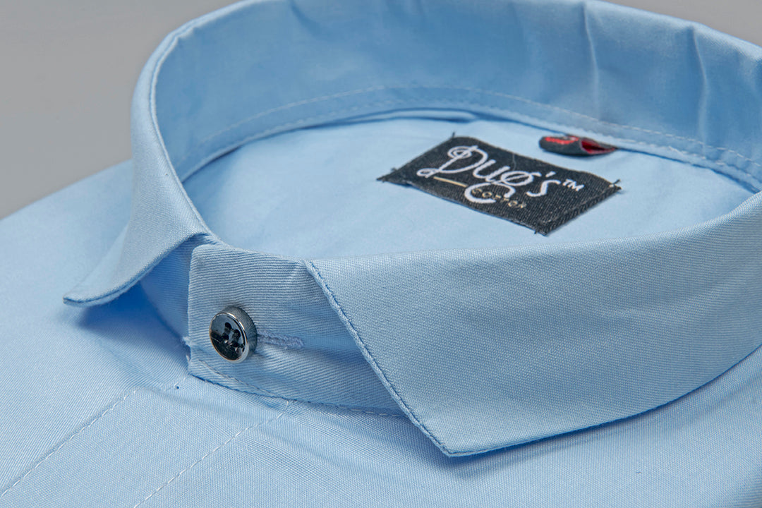 Sky Blue Plain Cotton Shirt