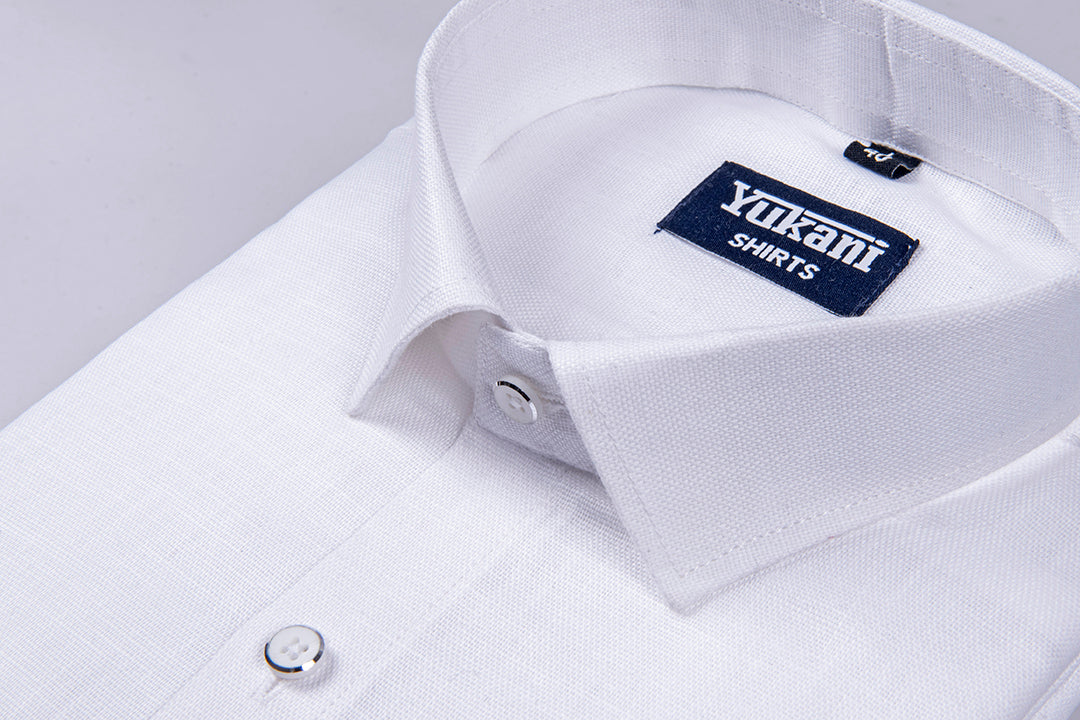 White colour linen cotton shirts