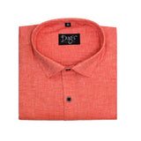 Dark Orange plain linnen cotton shirt