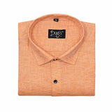 Light orange plain linen cotton shirts