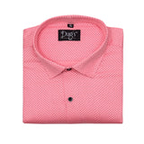 Light Pink color with black dot print 100% cotton shirt